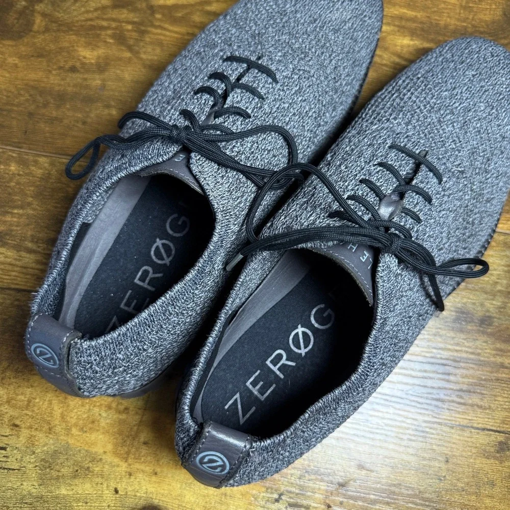 Cole Haan Zerogrand Stitchlite Grey Knit Oxford Shoes Mens 10M